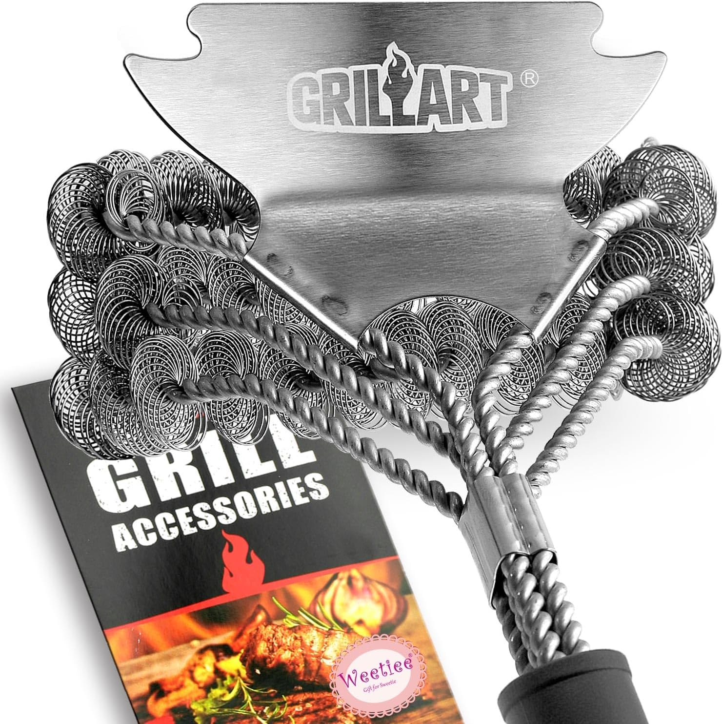 GRILLART Grill Brush and Scraper – Safe BBQ Brush for Grill 18"