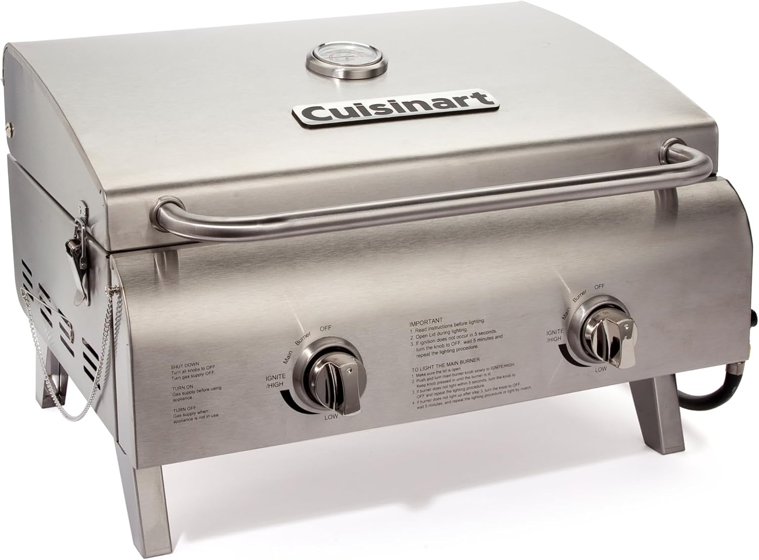 Portátil barbacoa de carbón, Cuisinart ccg-190, 14 in, Rojo