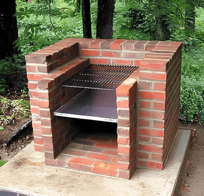 asador de carne de ladrillo