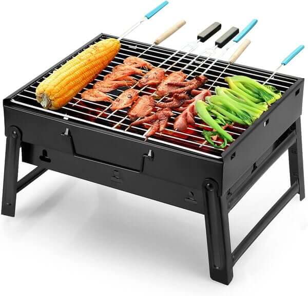 Parrilla de barbacoa portátil de carbón