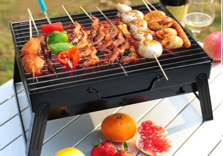 Parrilla de Barbacoa portátil de carbón para cocinar al aire libre