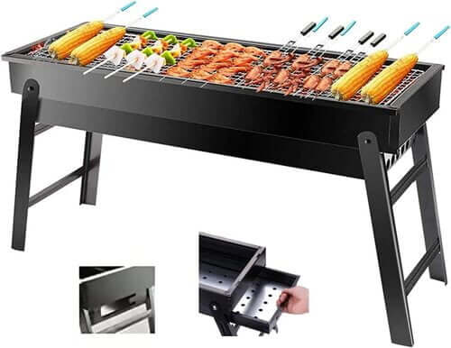 Parrilla de carbón, parrilla portátil plegable para barbacoa en asadoresyparrillas.com
