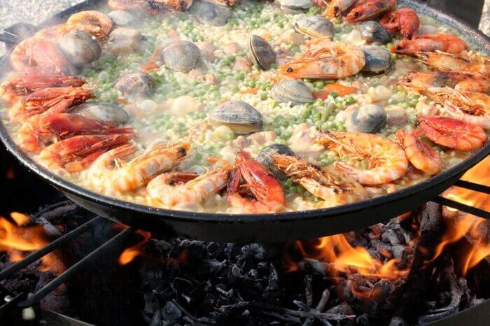 Paella de Mariscos asados
